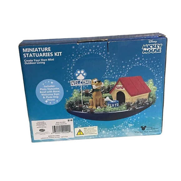 Disney's Mickey Mouse Pluto's Mini Garden Statuette Set,Yard Garden Planter Lawn - Picture 2 of 13